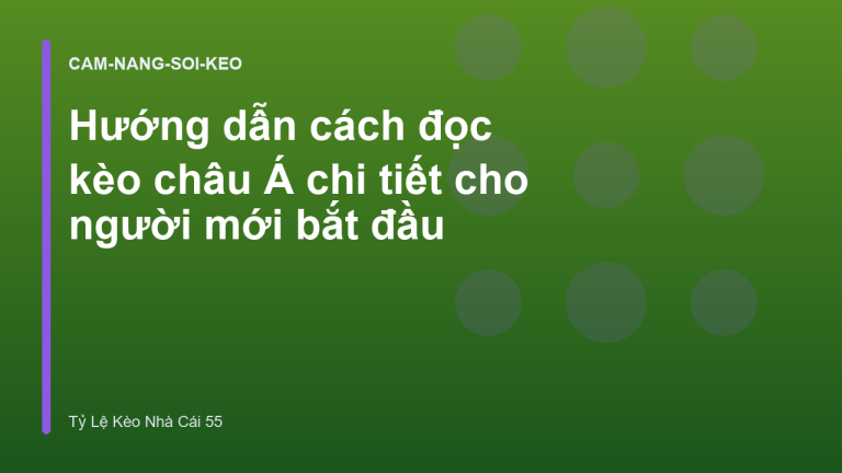 Hướng dẫn cách đọc kèo châu Á chi tiết cho người mới bắt đầu